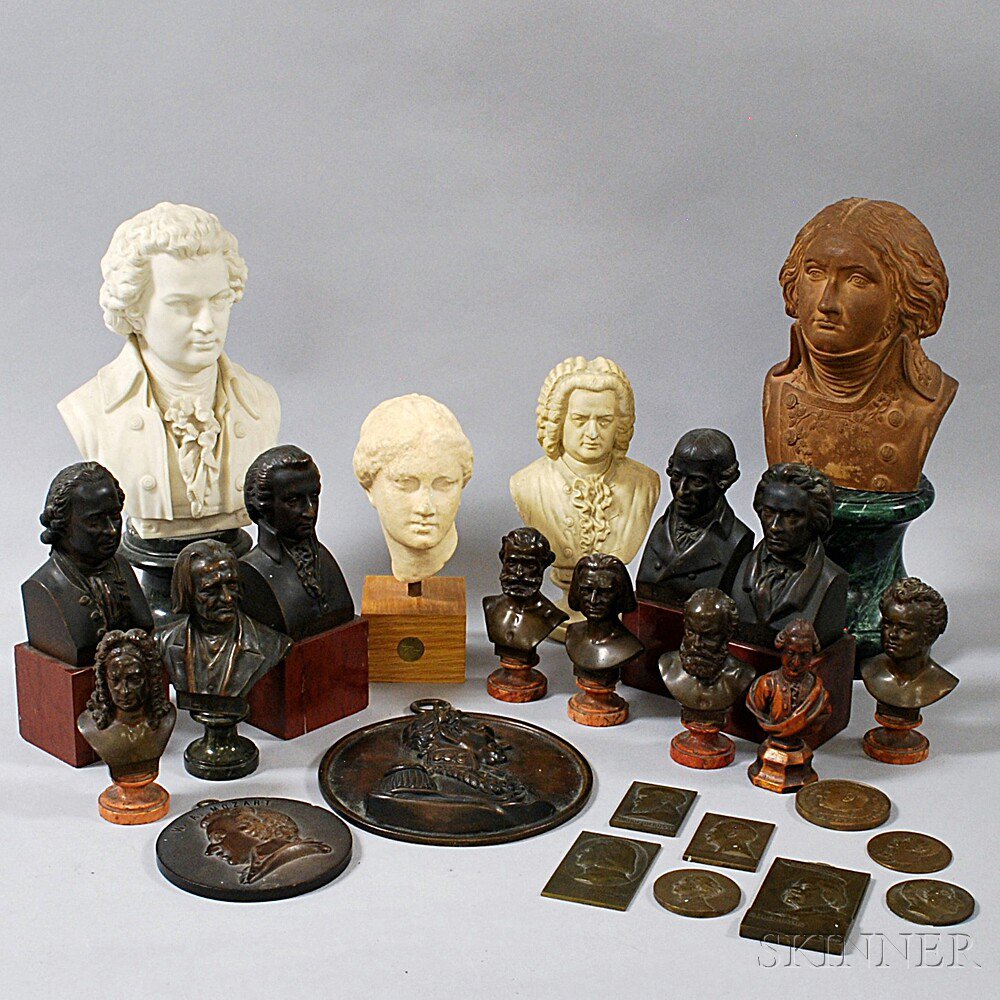 Appraisal: Twenty-five Mostly Bronze Busts and Plaques of Composers including one