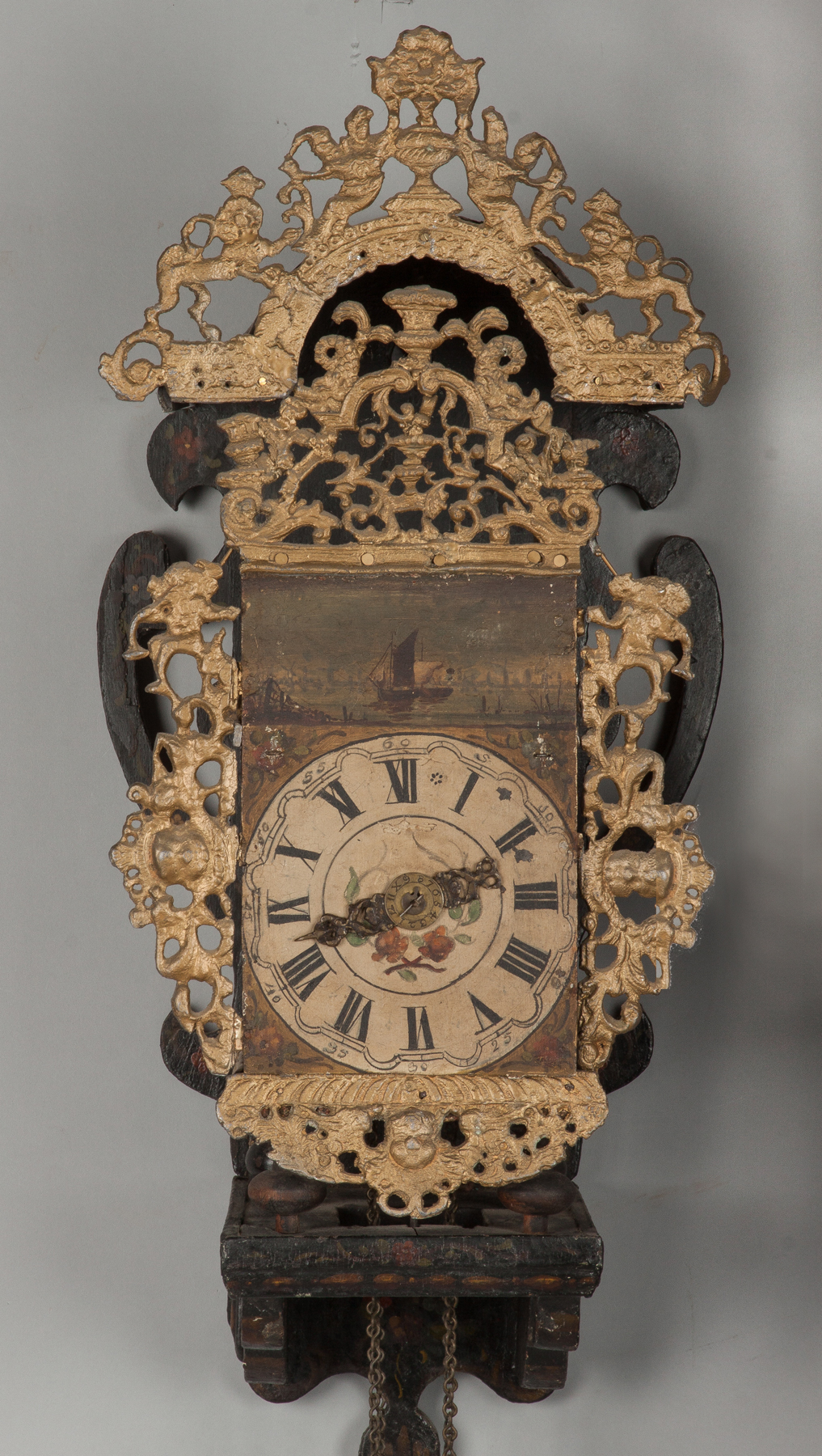 Appraisal: Early Dutch Hooded Clock