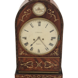 Appraisal: An English Mahogany Bracket Clock Dial Signed Berguer London th