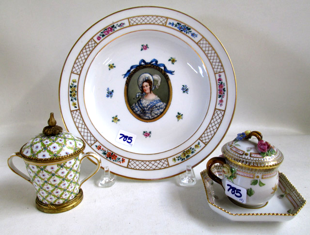 Appraisal: GROUPING OF FINE PORCELAIN consisting of a Meissen plate diameter