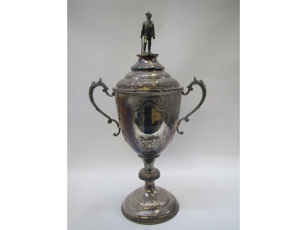 Appraisal: Silver plated trophy cup - 'South Western Golf Club'