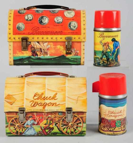 Appraisal: Lot of Tin Litho Vintage Dome Lunch Boxes Made by