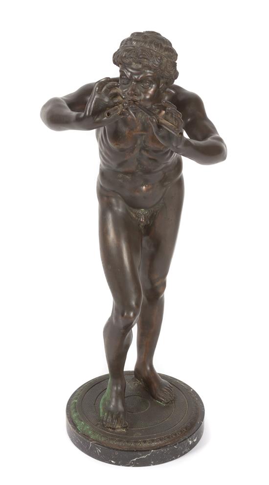 Appraisal: Sale Lot A Continental Bronze Figure after the antique depicting