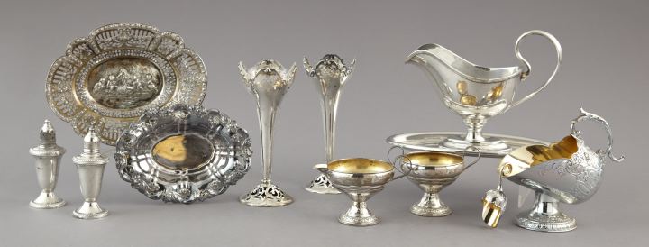 Appraisal: Ten-Piece Collection of Sterling Silver and Silverplate comprised of a