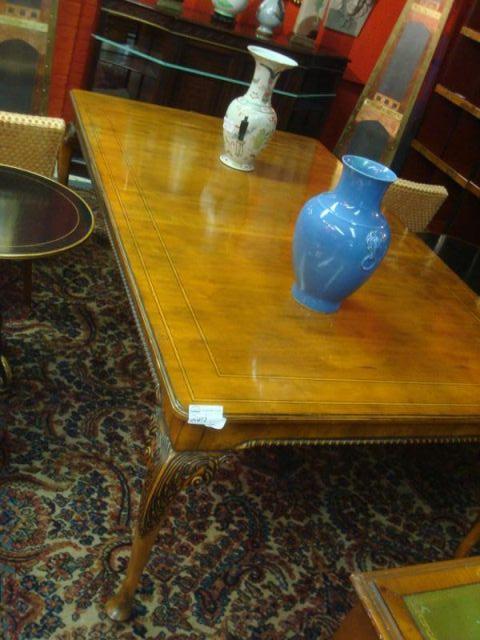 Appraisal: BAKER Queen Ann Style Dining Table with Carved Legs and