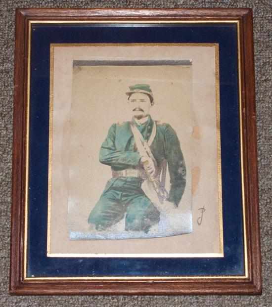 Appraisal: Photograph Portrait of an unidentified Union soldier tinted albumin print