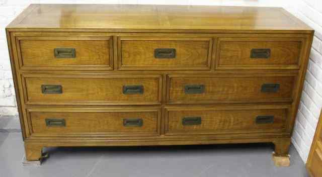 Appraisal: Campaign Style Long Chest From a Yonkers NY estate Dimensions