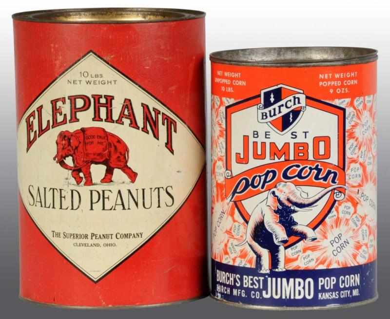 Appraisal: Lot of Tins with Elephant Motif Description Includes one tin