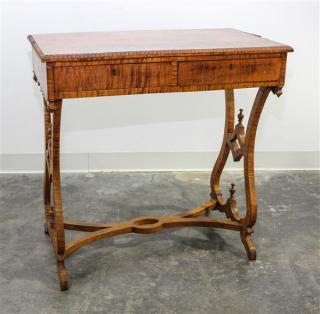 Appraisal: A Federal Style Tiger Maple Writing Table th century having