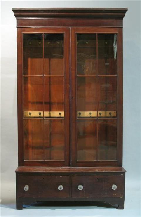 Appraisal: AMERICAN LATE CLASSICAL MAHOGANY BOOKCASE Circa 's the molded rectangular