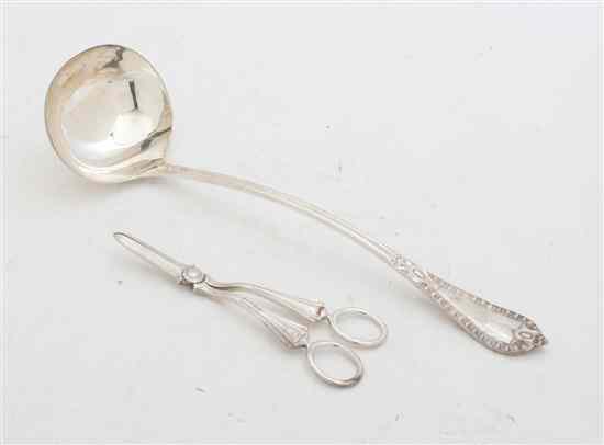 Appraisal: A Pair of English Silver Grape Scissors Atkins Brothers Sheffield