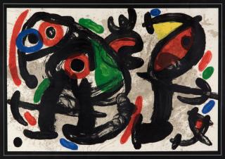 Appraisal: JOAN MIRO Spanish JOAN MIRO Spanish - Composition ALithographCertificate of