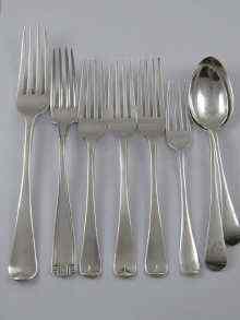 Appraisal: A mixed lot comprising six hallmarked silver forks of various