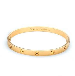 Appraisal: Cartier Love New Style k Rose Gold Screw Bangle Cartier