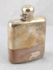 Appraisal: A silver hip flask and cup James Dixon sons Sheffield