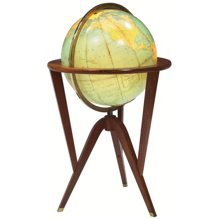 Appraisal: Edward Wormley globe and stand by Dunbar c mahogany stand