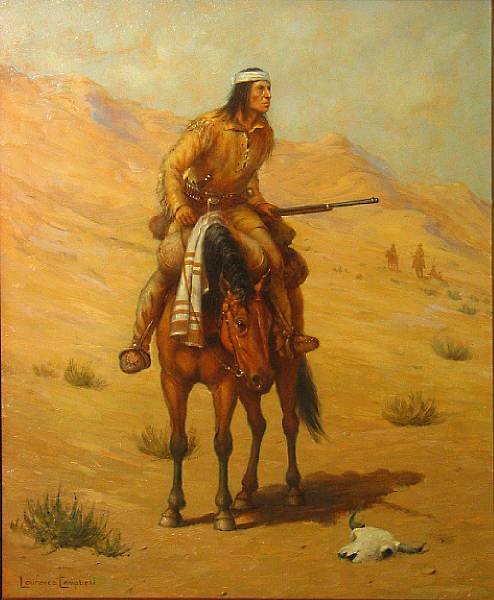 Appraisal: Laurence A Campbell American born Apache After Frederic Remington Looking