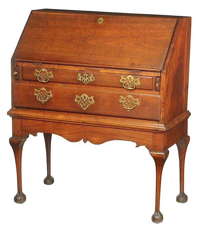 Appraisal: American Vernacular Chippendale Desk on Frame possibly Virginia or Maryland