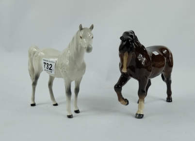 Appraisal: Beswick Stocky jogging mare third version and Arab Xayal