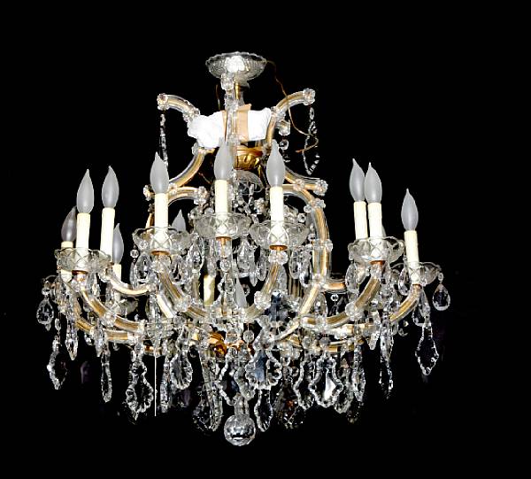 Appraisal: A Venetian style fifteen light chandelier height in diameter in