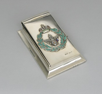 Appraisal: Russian Silver Desk Note Pad Cover by Nikanov Zolotov ca