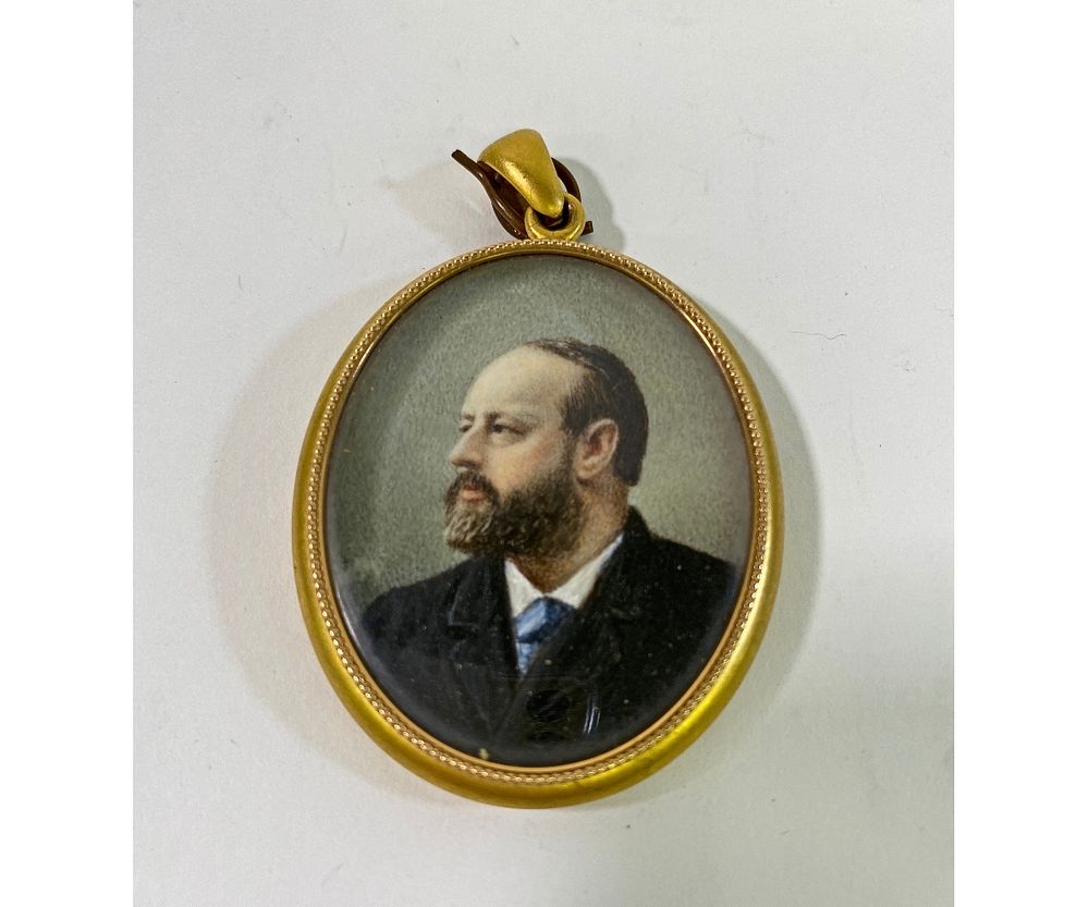 Appraisal: American Miniature American miniature portrait of Joseph William Drexel January