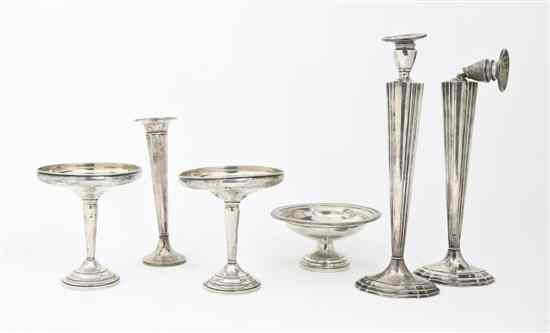 Appraisal: A Pair of American Sterling Silver Candlesticks Webster Company together