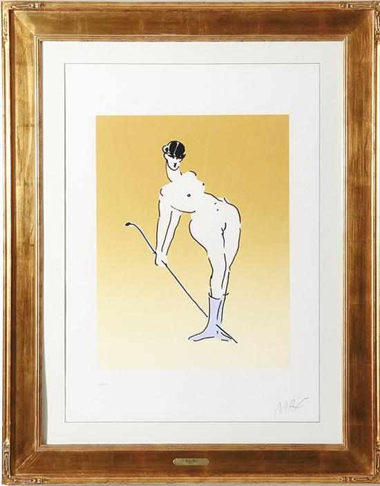 Appraisal: Peter Max New York b NUDE WITH CROP serigraph framed