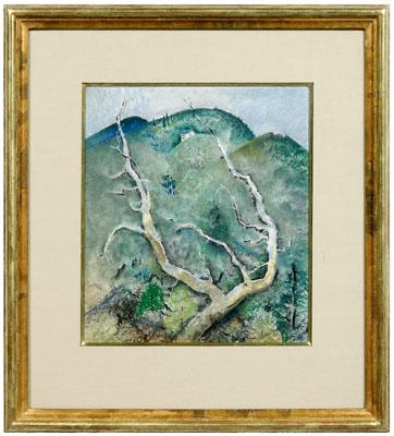 Appraisal: Will Henry Stevens pastel Louisiana - mountain landscape with tree