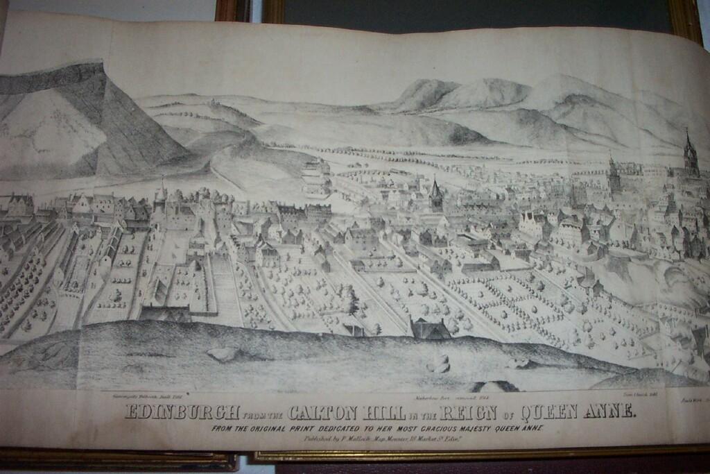 Appraisal: A th century black and white lithographic panoramic view of