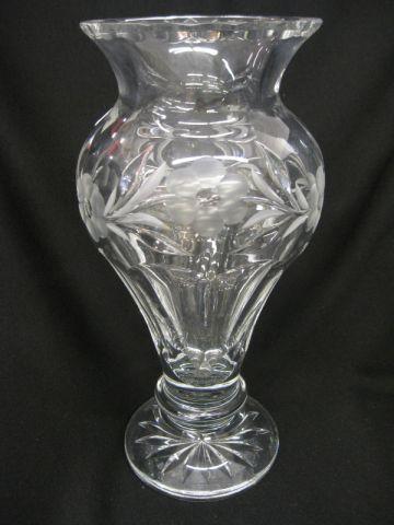 Appraisal: Gorham Cut Crystal Vase fine panel floral cut tall signed