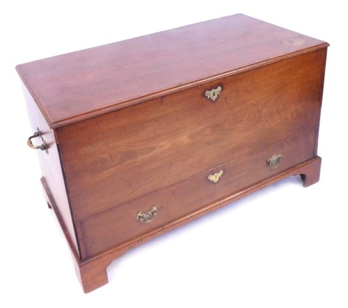 Appraisal: A George III mahogany mule chest with brass carrying handles