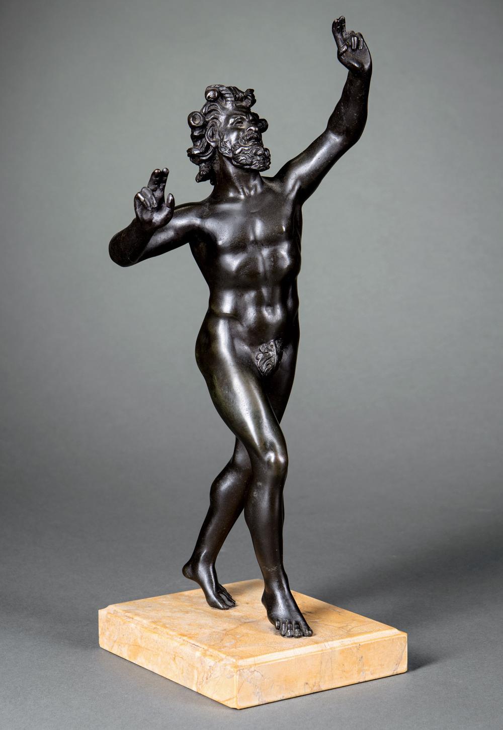 Appraisal: Bronze Figure of The Dancing Faun after the antique in