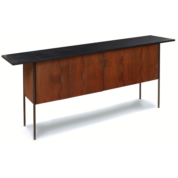 Appraisal: Harver Probber sideboard by Directional cabinet with two bi-fold doors