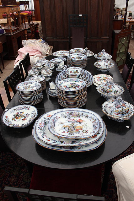 Appraisal: AN EXTENSIVE VICTORIAN IMPERIAL STONE DINNER SERVICE to include terrines