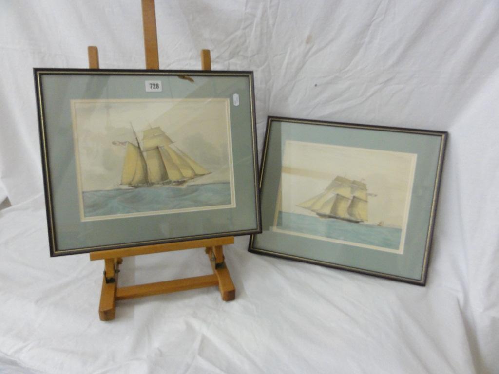 Appraisal: A pair of th century watercolour and pencil studies of