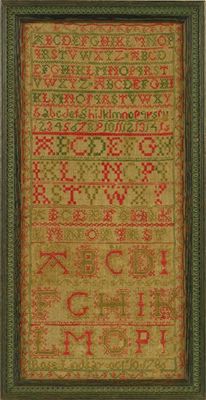 Appraisal: A George III alphabet sampler worked by Rose Lindsay ocr