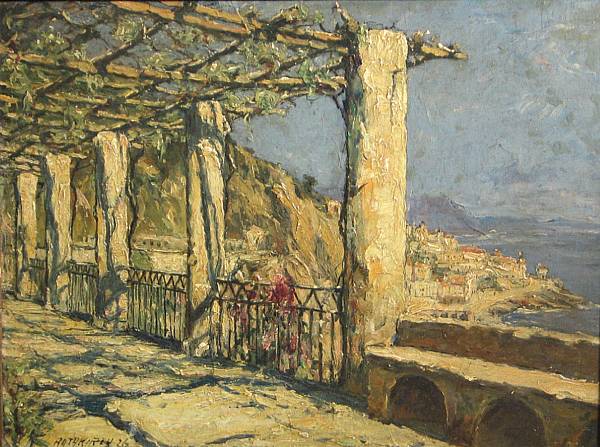 Appraisal: Rothkirch th Century A view of the Amalfi coast signed