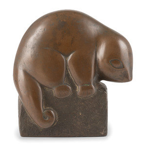 Appraisal: A Bronze Possum by Marian Weisberg th Century signed in