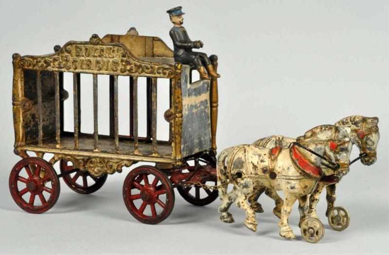 Appraisal: Cast Iron Hubley Royal Circus Horse-Drawn Wagon American Largest size