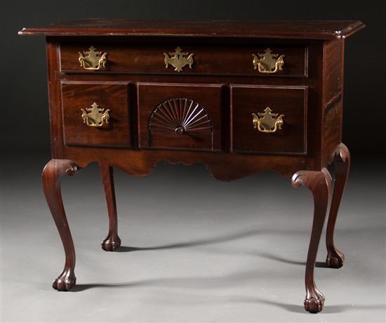 Appraisal: Cabinet-made Chippendale style mahogany lowboy first half- th century in