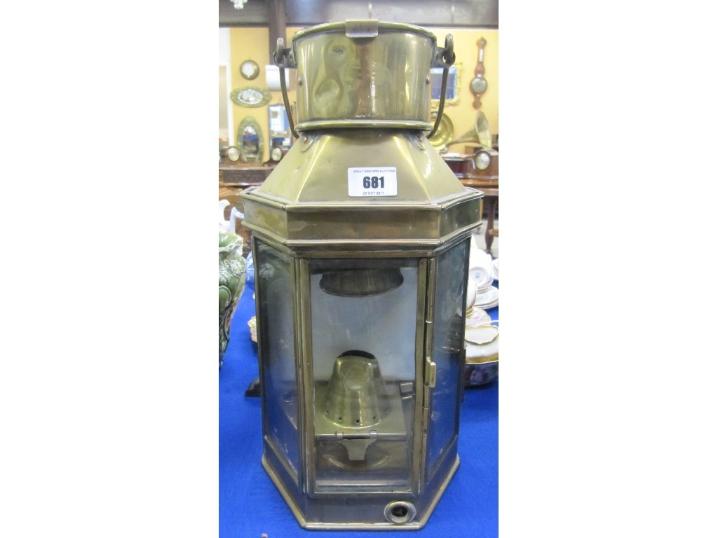 Appraisal: Brass lantern