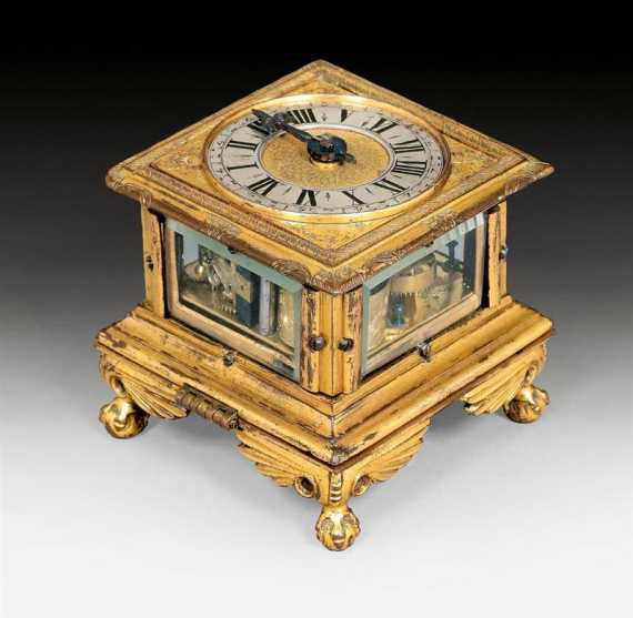 Appraisal: TABLE CLOCK Baroque the movement signed JACOB PINSAUER CIBURG German