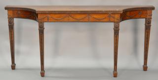 Appraisal: Custom Adams style mahogany console table early th century slight