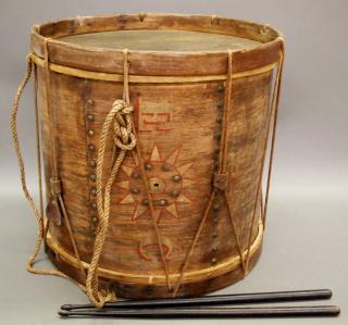 Appraisal: Civil War era side drum A Civil War era Militia