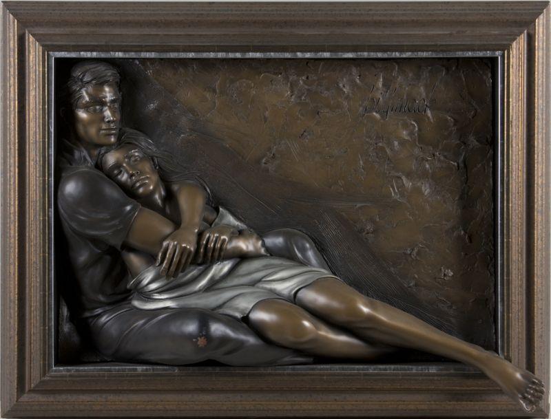 Appraisal: Bill Mack MN b The Embrace three-dimensional bonded bronze and