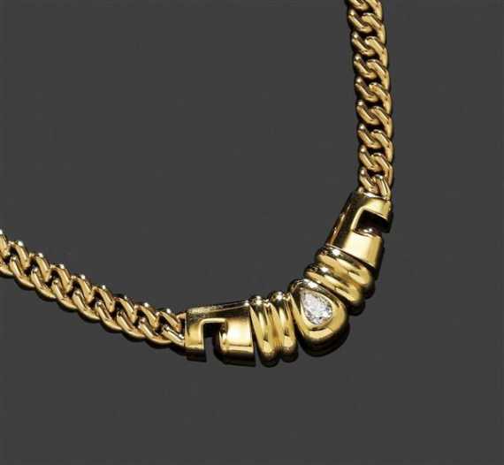 Appraisal: GOLD DIAMOND AND RUBY NECKLACE BULGARI Yellow gold Casual-elegant necklace