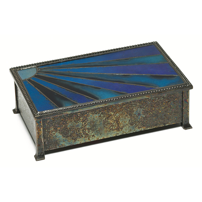 Appraisal: Rare Nash box bronze with an original patina and geometric