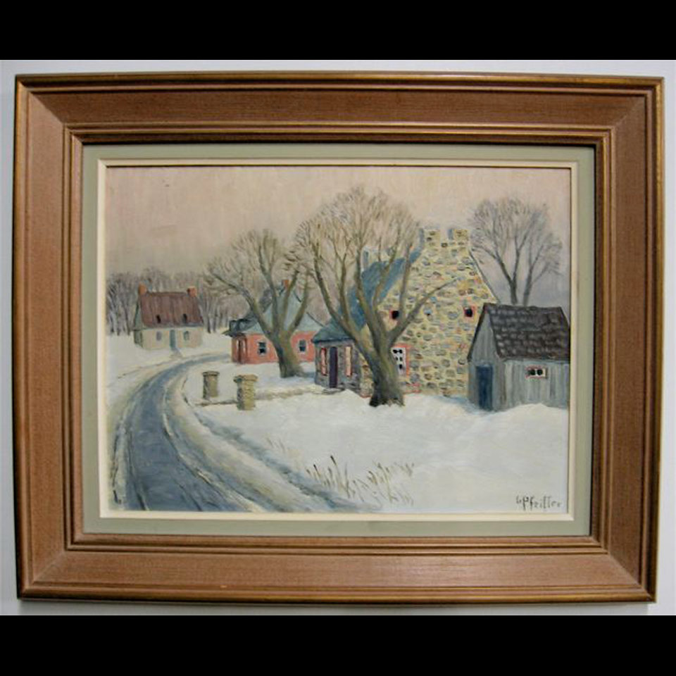 Appraisal: GORDON EDWARD PFEIFFER - CANADIAN UNTITLED QUEBEC FARM HOUSES OIL