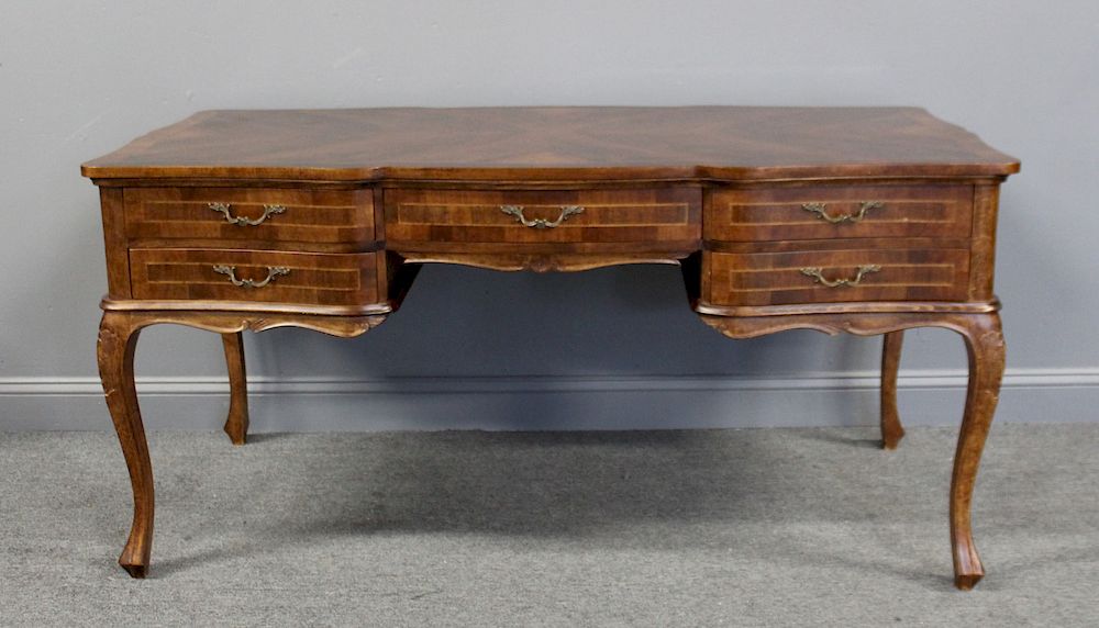 Appraisal: Custom Quality Italian Kneehole Desk Marked made in Italy From